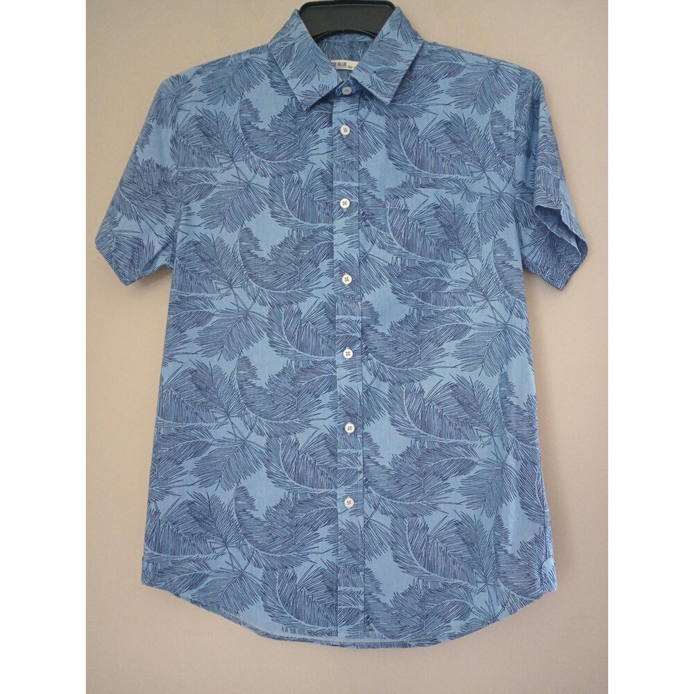 Code Blue Hawaiian Style 100% Cotton Short Sleeve Shirt Size Medium